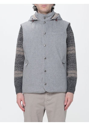 BRUNELLO CUCINELLI Padded Wool Gilet with Removable Hood and Zip Pockets