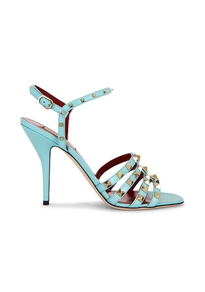 Valentino Garavani Rockstud Sandal in Island Blue - Blue. Size 39 (also in 40, 36.5, 37, 37.5, 38, 39.5).