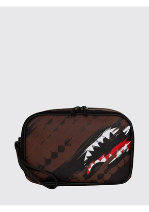SPRAYGROUND Shark Print Coated Cotton Travel Case with Wrist Strap