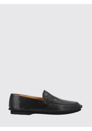 PREMIATA Smooth Leather Loafers with Raised Apron Toe and Rubber Sole