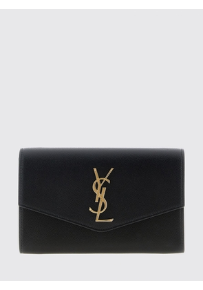 SAINT LAURENT Uptown Grain de Poudre Leather Mini Bag with YSL Monogram