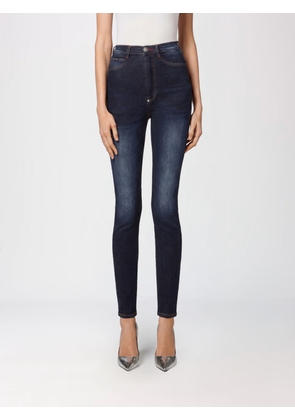 PHILIPP PLEIN High-Waisted Cropped Skinny Stretch Jeans with Used Effect