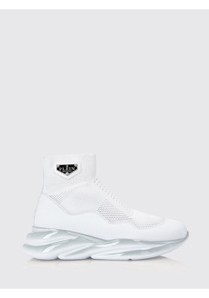PHILIPP PLEIN High-Top Slip-On Knit Sneakers in Stretch Viscose with a Chunky Sole