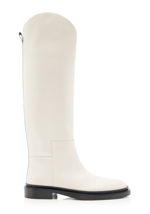 Jil Sander Leather Knee-High Boots - Moda Operandi