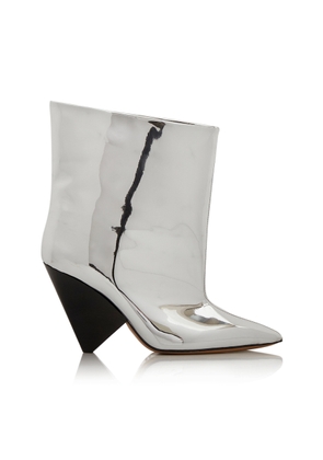 Isabel Marant Miyako Mirrored-Leather Ankle Boots - Moda Operandi