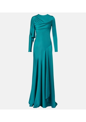 McQueen Draped satin gown