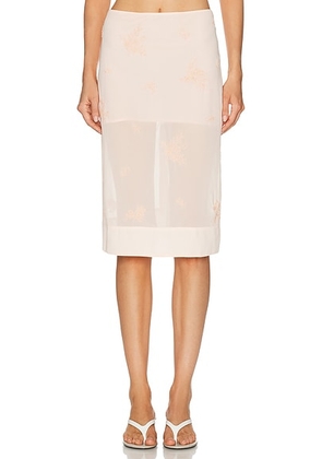LPA Marisel Midi Skirt in Light Pink - Pink. Size XL (also in XS, S, M, L).