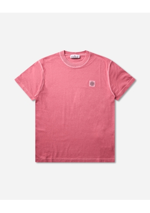 Men s Organic Cotton Jersey  FISSATO  Effect T-Shirt Geranium