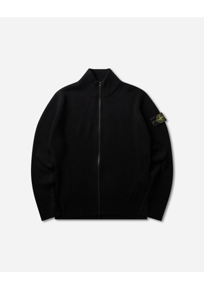 Men s Full Rib RWS Wool Zip Sweater Black