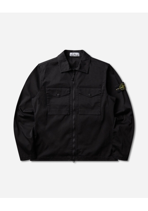 Men s Panama Cotton  OLD  Effect Overshirt Black