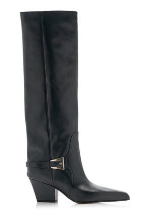 Paris Texas Jane Buckle-Detailed Leather Boots - Moda Operandi
