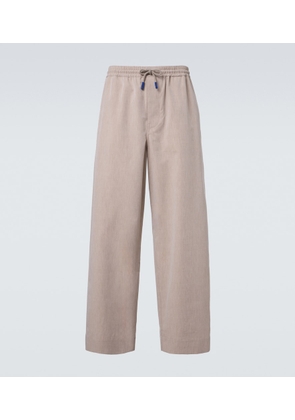 Loewe Wool and cotton wide-leg pants