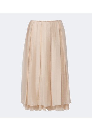 Vince Layered pleated midi skirt