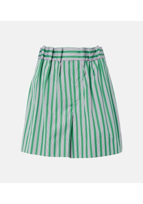 Loewe Striped cotton poplin shorts
