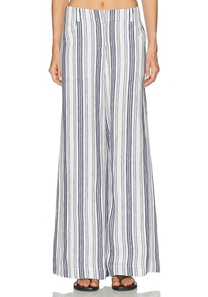 TWP Demie Pant in Ivory & Navy - Navy. Size 4 (also in 2, 6, 8).