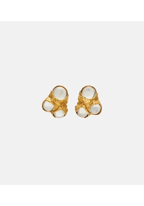 Saint Laurent Bubble embellished clip-on earrings