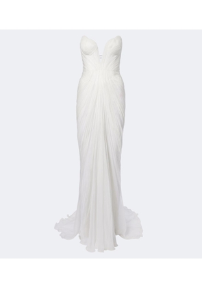 Maria Lucia Hohan Cecilia draped silk muslin bustier gown
