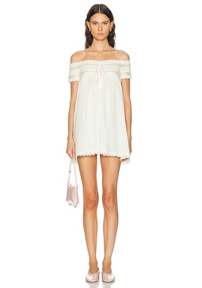 LPA Cassia Mini Dress in Cream - Cream. Size XS (also in XXS, S).