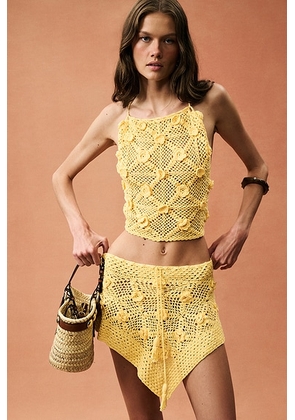 Eliou For Fwrd Manandana Crochet Top in Butter - Yellow. Size M (also in ).