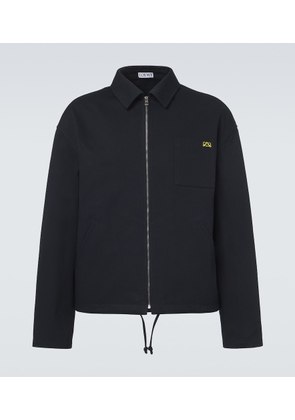 Loewe Logo embroidered cotton jacket
