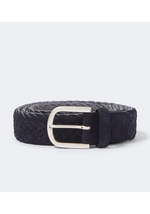 Canali Braided suede belt