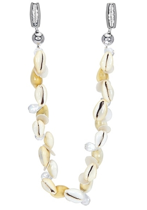 Ossa for FWRD Faceted Crystal & Puka Shell Wrislet in Mother Of Pearl - Ivory. Size all.