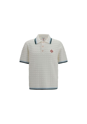 Casablanca White Cotton Polo Shirt - M
