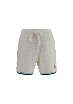 Casablanca White Cotton Bermuda Shorts - M