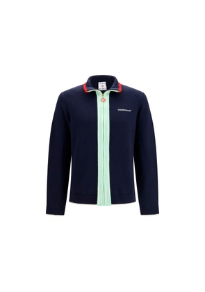 Casablanca Blue Wool Oves Aries Full-Length Jacket - M