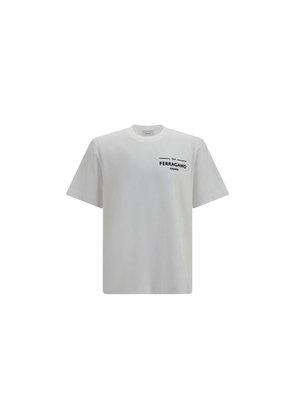 Ferragamo White Cotton T-Shirt - L