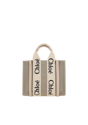 Chloé Brown Linen Handbag