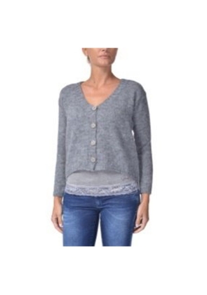 Gas Black Marabou Cardigan - XS