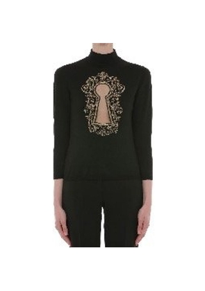 Moschino Black Wool Sweatshirt - IT40