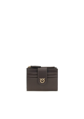 PINKO Brown Calf Leather Bos Taurus Wallet