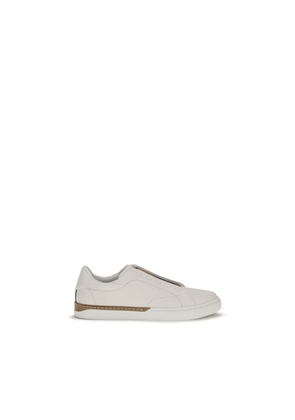 Fendi White Calf Leather Bos Taurus Low Top Sneakers - EU43/US10