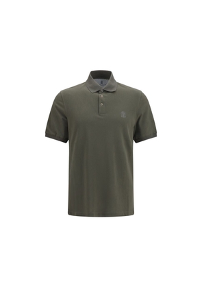 Brunello Cucinelli Bicolor Cotton Polo Shirt - L