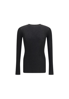 Rick Owens Black Wool Oves Aries Sweatshirt - L