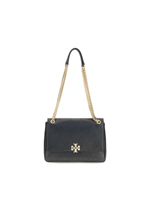 Tory Burch Black Calf Leather Bos Taurus Shoulder Bag