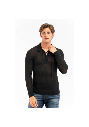 Bikkembergs Black Cotton Polo Shirt - M