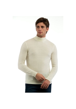 Bikkembergs White Wool Turtleneck - S