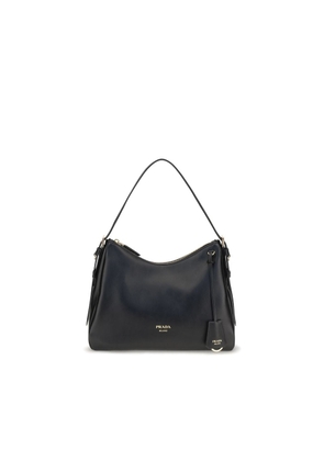 Prada Black Calf Leather Bos Taurus Shoulder Bag