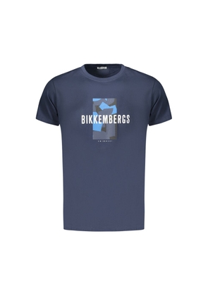 Bikkembergs Blu Cotton Men's T-Shirt - XXL