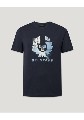 Belstaff Men's Blur T-shirt Cotton Jersey Dark Ink Size 2xl