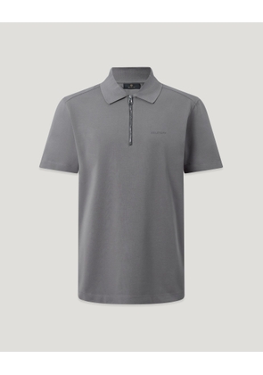 Belstaff Men's Alloy Polo Cotton Jersey Tornado Grey Size 2xl