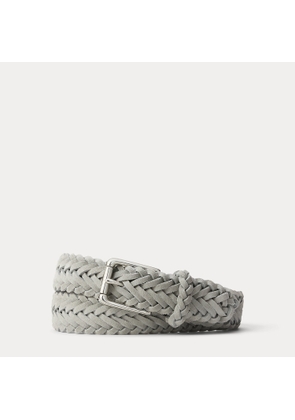 Braided Calf-Suede Belt