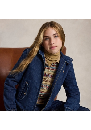 Indigo Denim Mockneck Jacket