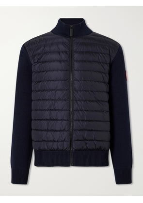 Canada Goose - HyBridge Slim-Fit Quilted Down Shell and Merino Wool Jacket - Men - Blue - XS