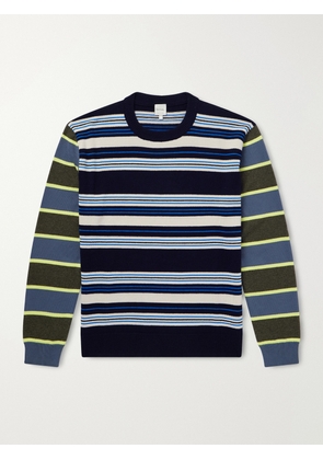Paul Smith - Striped Wool and Cotton-Blend Sweater - Men - Blue - S