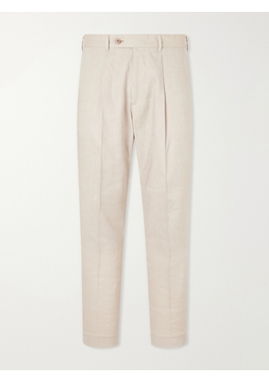 Paul Smith - Straight-Leg Linen and Wool-Blend Trousers - Men - Neutrals - UK/US 30