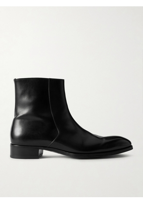 TOM FORD - Elkan Burnished-Leather Chelsea Boots - Men - Black - EU 40